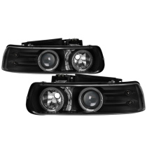 Chevy Silverado 1500/2500 99-02 / Suburban 1500/2500 00-06 / Tahoe 00-06 Strålkastare Projektor - LED Halo Svarta Spyder Auto